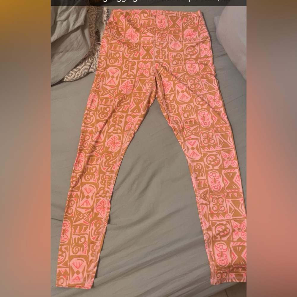 Active leggings, barely worn size L with hidden pocket